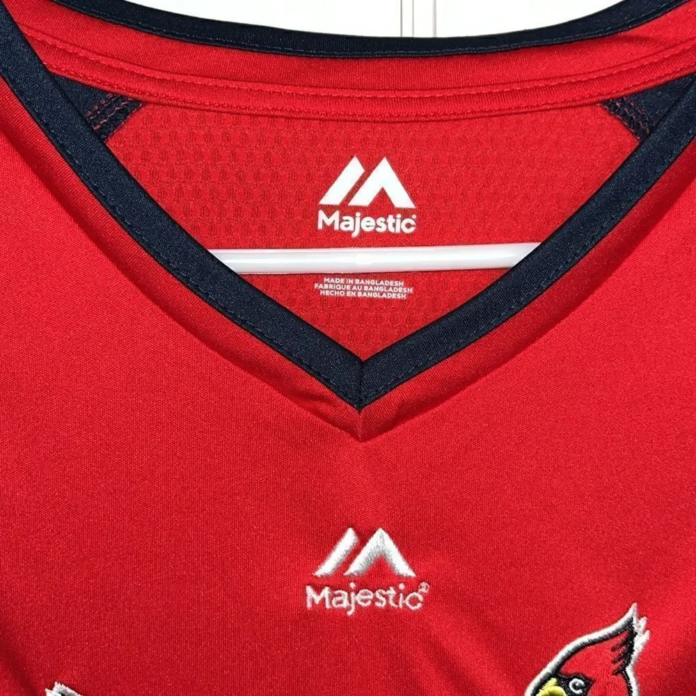 St Louis Cardinals sewn V-Neck polyester baseball jersey shirt spring training - Picture 3 of 5